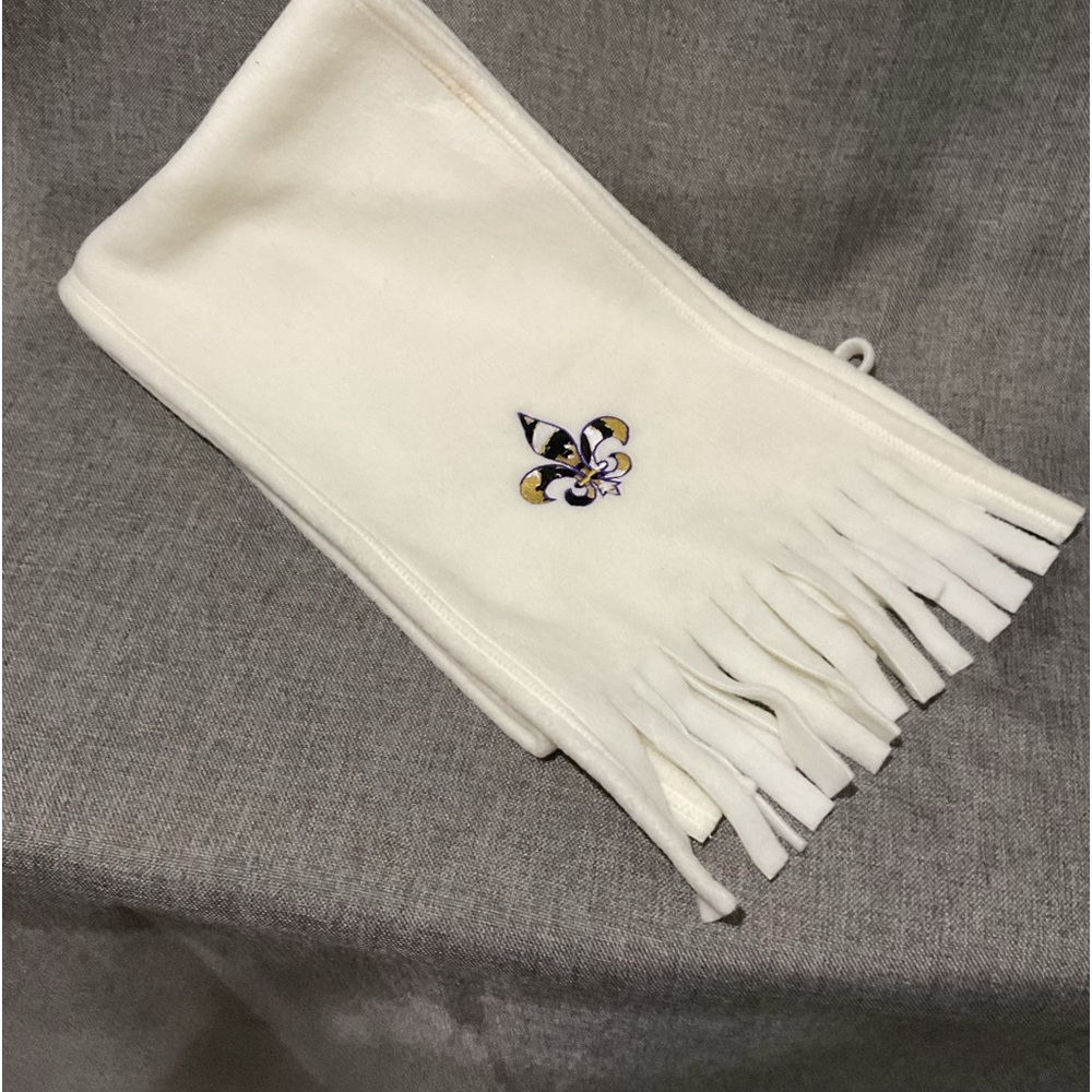 New Orleans Fluer de lis scarf Saints colors